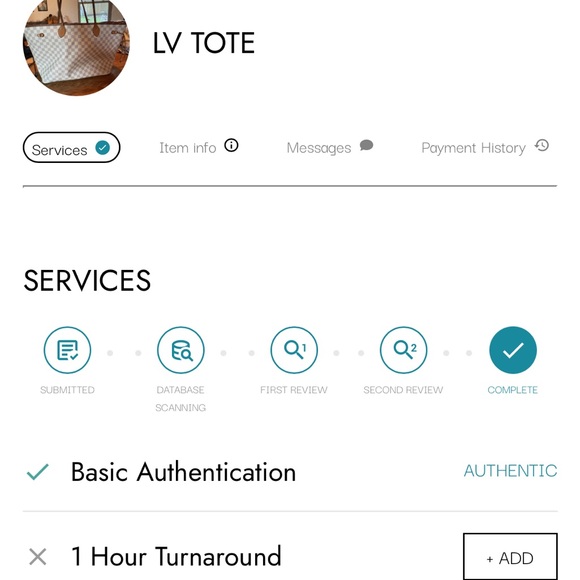 Authenticated Louis Vuitton tote - Picture 3 of 5